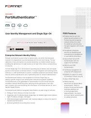fortinet data sheet - FortiAuthenticator