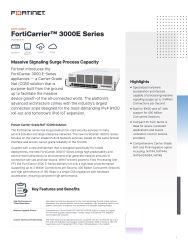 fortinet data sheet - forticarrier 3000e series