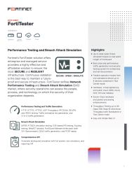 Fortinet data sheet - FortiTester