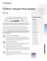 fortinet data sheet - FortiVoice Enterprise