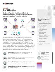 fortinet data sheet - FortiClient