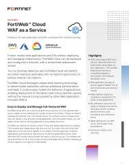 fortinet data sheet - FortiWeb Cloud