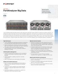 fortinet data sheet - FortiAnalayser Big Data