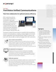 fortinet data sheet - fortivoice ucs