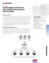 fortinet solution brief - FortiADC SSL visibility and inspection