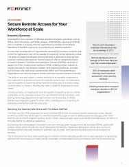 foritnet solution brief - secure remote access for your workforce at scale