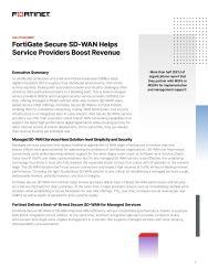 fortinet solution brief - FortiGate secure sd-wan