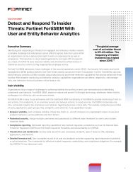 fortinet solution brief - FortiSIEM detect and respond to insider threats