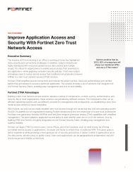 fortinet solution brief - improve application access and security with zero network access control