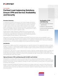 fortinet solution brief - load balancing solutions