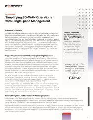 fortinet security brief - simplifying SD-WAN