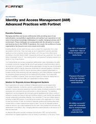 fortinet solution brief IAM advanced practices