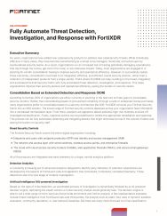 fortinet fortixdr solution brief automate detection and response