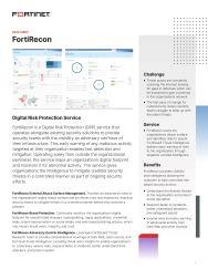 fortinet fortirecon data sheet