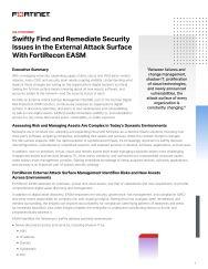 Fortinet FortiRecon solution brief EASM